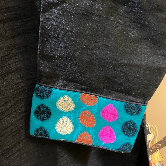 🛍️ Black Solid Straight Kurta. Size - 42 - Picture 8 of 15